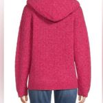 NEW NAADAM Soft Pointelle Knit Geo Pattern Alpaca Blend Hoodie Rose Pink Small S Photo 1