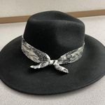 Genie by Eugenia Kim Wool Fedora Hat Black Womens Paisley Band White Outdoors Photo 1