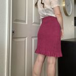 Anthropologie Smocked Pencil Midi Skirt Size Medium Mauve Pink Textured NEW Photo 1