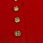 Leslie Fay Red Button Down Peplum Jacket Womens Size 14 80’s Workwear Vintage Photo 4