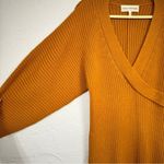 Mara Hoffman  Samira Ochre Ribbed Knit Midi Sweater Dress Womens M Brown Preppy Photo 4