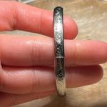 Sterling Silver Etched Floral 925  Bangle Photo 10