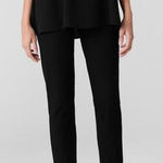 Eileen Fisher  Black Ankle Pants Stretch Pull On Career Casual Trousers Photo 0