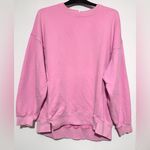 Aerie  The Chill Crew Sweatshirt Pink Burst Medium Photo 2