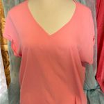 Candie's  Coral V-Neck Short Sleeve Tee Photo 1