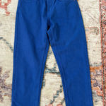 ZARA High Rise Straight Leg Button Fly Royal Blue Jeans US Size 30 Photo 0