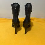 Karl Lagerfeld  Black Blayze Embellished Strap Peep Toe Shooties Women size 7.5 Photo 4