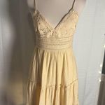 Love Tree  Cream Ruffled Tiered Sundress Photo 5