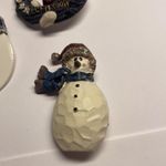 Lot Of 3 Snowmen Christmas Holiday Brooch Pins Photo 4