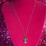 Boutique Sterling Silver 925 Angel Harp Sparkle Necklace Religion Jewelry Catholic Church Photo 13