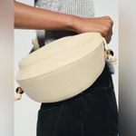 ZARA  Cream Crossbody Purse Bag Gold Bohemian Photo 2