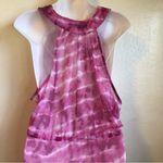 SPIAGGIA Dolce XL Coverup Tie dye Sheer with beaded front Belted mini dr… Pink Photo 6