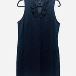 Tommy Hilfiger  Navy V-Neck Jacquard Side Zipper Dress Size 12 Photo 0