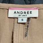 Andree by Unit  women’s size small hi low tan v-neck blouse with bell sleeves Photo 8