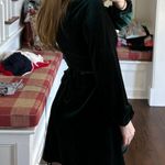 ZARA Green Velvet Dress Photo 2