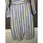 GANT Rugger Shirt Dress Womens Large Blue White Striped Belted Button Front Photo 2