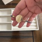 Braided cord bracelet with Spanish Our Father Gold Photo 2