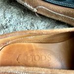 Tod's  Brown Suede Nubuck Penny Slip On Loafers Vibram Hard Sole 7.5 Photo 7