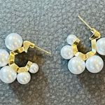 Anthropologie Lake Life Chunky Ascending Pearl Hoop Earrings Photo 4