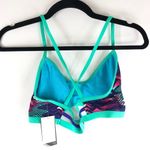 Tyr. Workout Bikini Teramo Trinity Top Strappy Geometric Aqua Pink XL 14/16 Photo 3