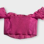 ASTR  The Label Corset Top Women's Small Pink Linen Sweetheart Neck Off Shoulder Photo 3