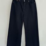 RE/DONE  Jeans Womens 29 Black Low Rise Rider Loose Baggy Wide Leg Slits Denim Photo 0