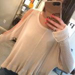 Jolie LA Cold Shoulder Light Pink Sweater  Photo 0