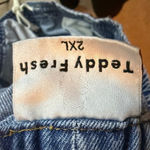 Teddy Fresh  All Over‎ Print 2XL Denim Joggers Graffiti Drawstring Waist Pants Photo 6