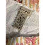 Elevenses  Women's Size 2 Yellow Pink Floral Stripe A-Line Skirt Cotton Blend Photo 3