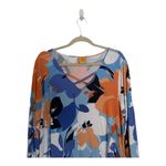 Ruby Rd Ruby Road Criss Cross Floral Long Sleeve Blouse Size 1X Plus Abstract Flowers Photo 1