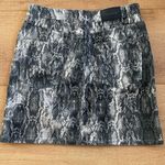 ZARA  21975 Denim Snake Print Mini Skirt Size XS Gray Photo 2