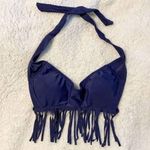 The Bikini Lab Navy Fringe Bikini Top from  Photo 34