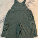 Duluth Trading Heirloom Carpenter Overalls Shorts Cargo Green Women’s XL EUC Photo 0