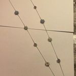 Ann Taylor Woman’s Signed  Factory Silver Tone Chain Necklace 35 Inch - Flowers Photo 0