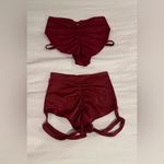 Lunalae Wine Red Pole Set Alexi sport bra and 2 Lure You shorts 2 4 US Photo 1