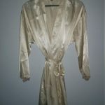 Oscar de la Renta  Pink Label M Golden Satin Robe Photo 0