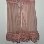 Victoria's Secret Y2K Sheer Lace & Mesh Flyaway Babydoll Slip Women’s L Vintage Photo 6