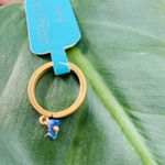 Anthropologie  Shiraleah Chicago Raval blue golden bohemian stacking ring NWT Photo 3