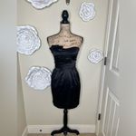 Pompous Girly Black Strapless Satin Retro Style Cocktail Dress Size 5 Photo 1