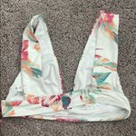 Roxy  Floral Bikini Top - White, Pink, Orange, Green Photo 1