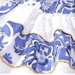 Boston Proper Positano Tiles Print Eyelet Inset Tiered Dress Sz 12 Photo 7