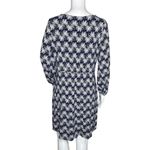 Boden Dress Women 10R Navy Blue White Botanical Lucie Jersey Knit Classic Preppy Size 10 Photo 3