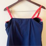 Profile by Gottex Blue & Pink Shirred Ruffle Sweetheart Swim Tankini Top 18W NEW Photo 4