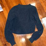 525 America  balloon sleeved mock neck knit sweater large dark teal Photo 1