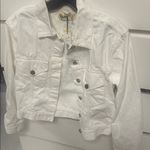 Alice + Olivia White Denim “The Beatles” Jacket Photo 0