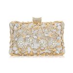 Elegant Gold and Silver Embellished Clutch with removable strap or handles Photo 7