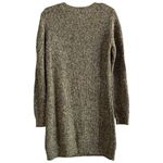 CAbi Chunky Knit Green Long Sleeve Crewneck Oversized Sweater Dress Womens Small Photo 4