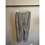 Sundance  Andover Pants Linen Cotton Blend Gray White Striped Wide Leg Sz 10 Photo 2