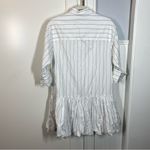 Madewell NWT  Bubble-Hem Mini Shirtdress in Pinstripe Poplin size‎ xs preppy Photo 4