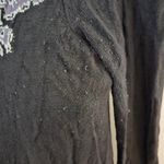 Sweet Sinammon Cardigan Black Purple White Long Sleeve Open Front Knit Casual Size M Photo 8